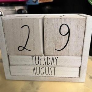 Rae Dunn wooden block calendar